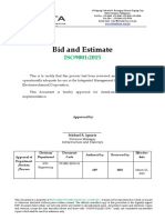 Bid and Estimate Procedure - (Process Owner Copy) - Edited As Per Initial Comments - Revision2 - 03-03-20