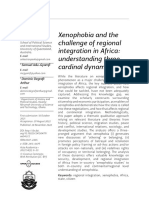 Xenophobia and The Challenge of Regional Integration in Africa: Understanding Three Cardinal Dynamics