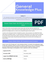 Assam Static GK PDF