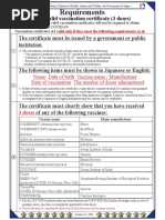 Requirements: For A Valid Vaccination Certificate (3 Doses)