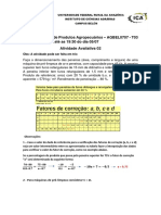 Calculo Referente Ao Dimensionamento Do Sistema de Limpeza para Uma Unidade Armazenadora de Grãos.