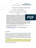 Treatment of Textile Wastewater by Coagulation Precipitation Method