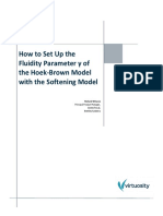 How to Set Up the Fluidity Parameter γ of the Hoek-Brown Model with the Softening Model