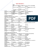 Test For Unit 2