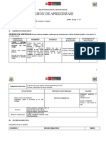 Sesión de Aprendizaje Accidente de Transito