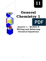 GENERAL CHEMISTRY - Q1 - Mod8 - Write and Balance Chemical Equation