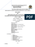 Syllabus Metodología de La Investigación Residentado 2011 Bloque I