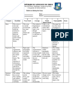 5 Rubric in Rating An Essay - ED 107