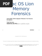 Mac OS Lion Memory Forensics