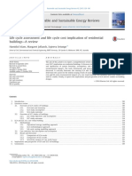 Analyse Du Cycle de Vie Et Implication Des Coûts Du Cycle de Vie Des Bâtiments Résidentiels - Un Examen