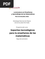 Soportes Tecnológicos para La Enseñanza de Las Matemáticas