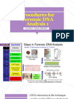 Lesson 6 - Procedures For Forensic DNA Analysis Part 1