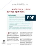 UNESCO (2016) Si No Entiendes. Cómo Puedes Aprender.