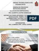 Factores Internos y Externos de La Negociacion