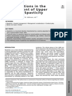 Considerations in The Management of Upper Extremity Spasticity