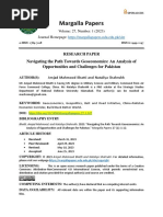 Margalla Papers: Navigating The Path Towards Geoeconomics: An Analysis of Opportunities and Challenges For Pakistan