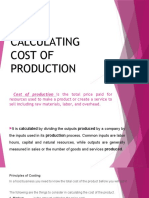 Calculating Cost of Production