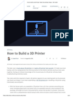 How To Build A 3D Printer - Parts List and Basic Steps