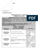 Plano 2º Ano B 28 de Agosto A 1 de Setembro