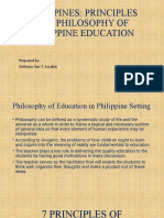 Principles and Philosophy of Philippine Education