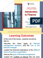 Topic 1 Introduction To Financial Management