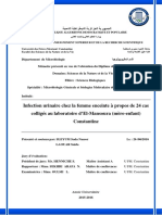 Infection Urinaire Chez La Femme Enceinte À Propos de 24 Cas Colligés Au Laboratoire d'El-Mansoura (Mère-Enfant) Constantine