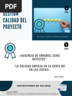 Gestión Calidad Del Proyecto