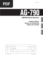 Teac AG 790 Owners Manual