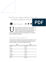 Quanto Eu Devo Cobrar Por Um Projeto Gráfico Editorial - Revista Glifo