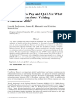 J Agricultural Economics - 2015 - Andersson - Willingness To Pay and QALYs What Can We Learn About Valuing Foodborne Risk