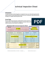 Baja SAE Technical Inspection Sheet Instructions