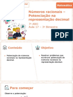 Aula 17 Potenciação Na Representação Decimal (7 Ano B, C)