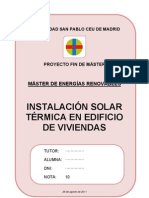 PFM - Instalación Solar Térmica en Edificio de Viviendas en Leganés