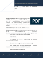 Modelo Acao de Execucao de Contrato de Honorarios Advocaticios