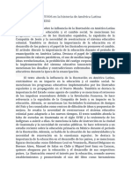 Resumen De: MODELOS EDUCATIVOS en La Historia de América Latina GREGORIO WEINBERG