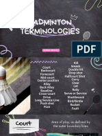 Terminologies Badminton