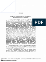 Sobre La División de La Gramática en Morfología y Sintaxis