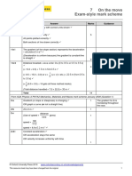 On The Move - Exam Style Qs - Answers