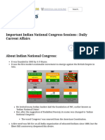 Important Indian National Congress Sessions: Daily Current Affairs