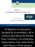 Tema 2.1. Sociología Del Deporte. Introducción