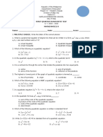 Math 9 1st DIAGNOSTIC TEST