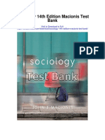 Sociology 14th Edition Macionis Test Bank