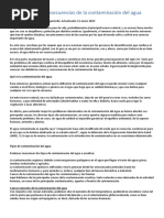 Causas y Consecuencias de La Contaminación Del Agua