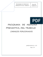 Programa de Medicina Preventiva Del Trabajo