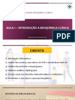 Aula 1 Introdução A Bioquímica Clínica