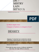 Grade 7 Chemistry Density