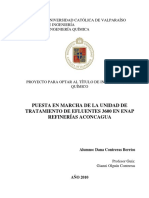 Puesta en Marcha de La Unidad de Tratamiento de Efluentes 3600 en Enap Refinerías Aconcagua