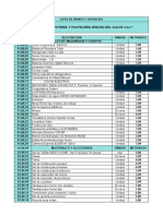 LISTA DE BIENES Y SERVICIOS DEL PROYECTO PASTELERIA Y REPOSTERIA Rincon Del Dulce VI.S 2021 (T.I.G) P.J.J.C.L