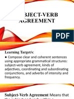 Grade 5 - Subject-Verb Agreement