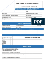 Formato de Analisis de Trabajo Seguro